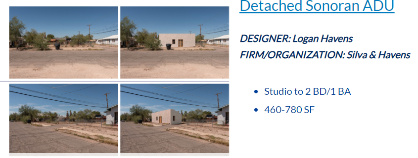 Detached Sonoran ADU, designer Logan Havens 