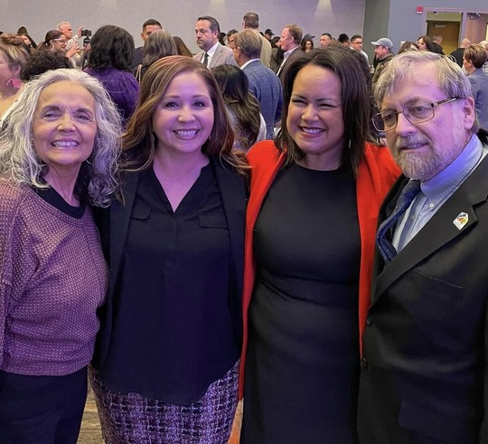 Photo of Co-Chair of Derechos Humanos Isabel Garcia,  Dist. 5 Supervisor Adelita Grijalva, CEO Liz Soltero & Vice Mayor Kevin Dahl.