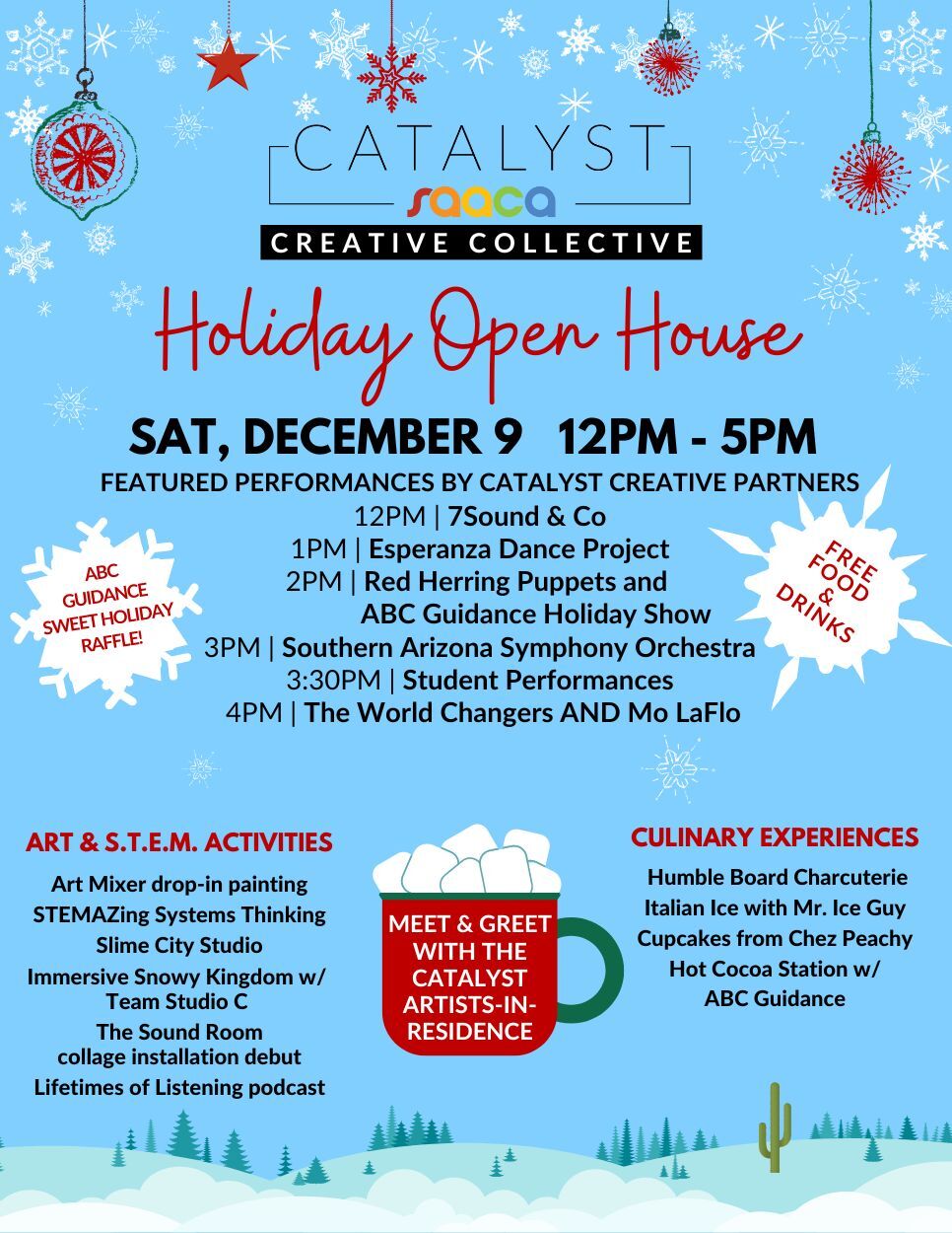 Flyer for the Catalyst Creative Collective open house