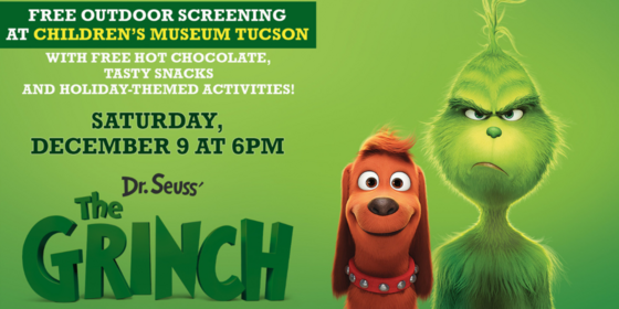 Flyer for the Grinch free screening