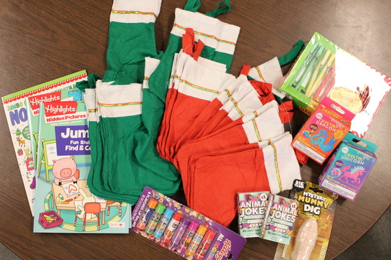 Photo of stocking stuffers for Wildcat Inn.