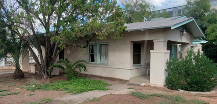One of the existing homes that will be moved