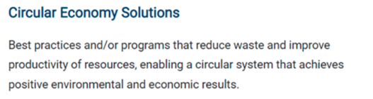 Reason for Arizona Forward awarding us the Circular Economy Solutions Award