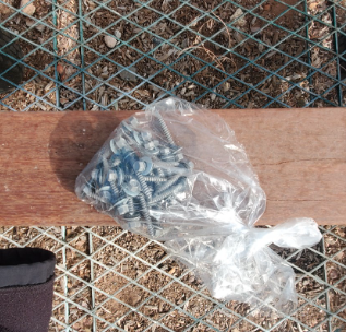 Bag of the screws the ByFusion bench comes with