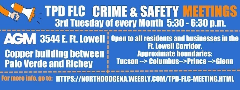 Graphic for TPD FLC Crime and Safety Meetings