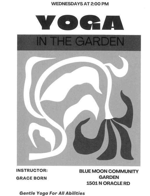 Yoga in the garden flyer.
