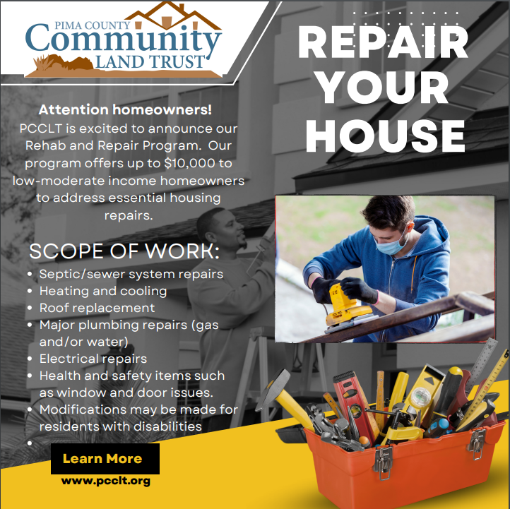 Graphic for Pima Community Land Trust home repair program