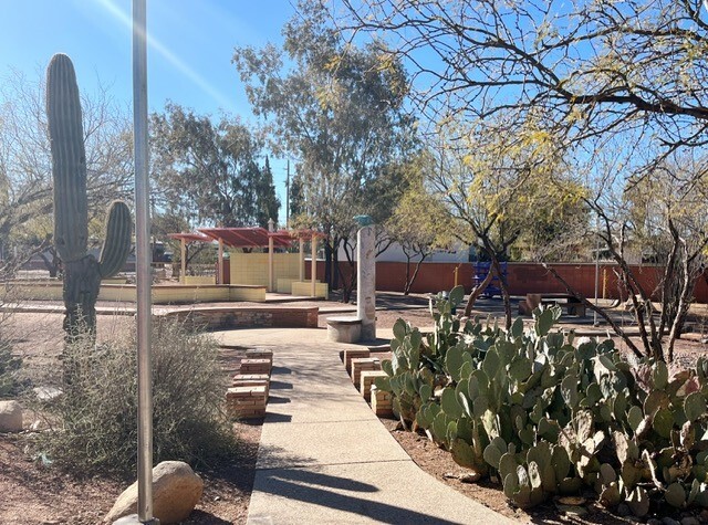 Photo of Walking loop with desert landscaping at Keeling Desert Park.