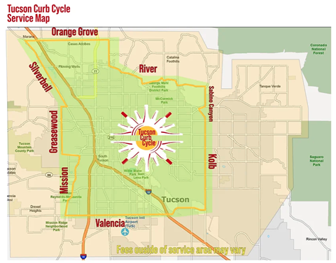 Tucson Curb Cycle Service Map