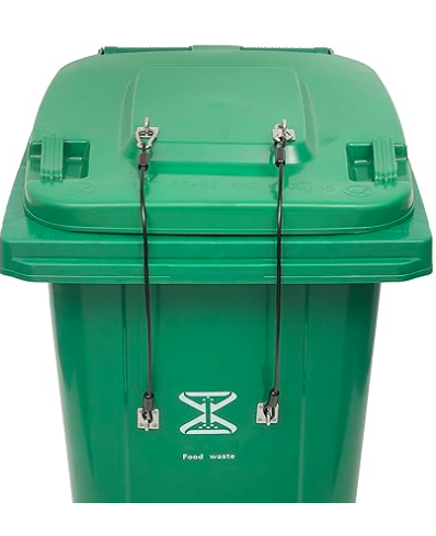 Picture of trash can with locking device 