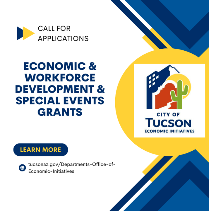 Flyer from the Economic & Workforce Development & Special Events Grant from the City of Tucson