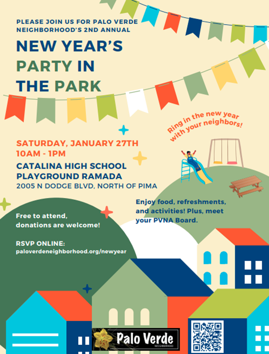 New Year's Party in the Park flyer