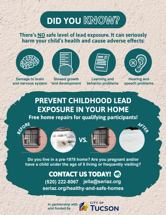 Flyer for SERI Lead exposure program