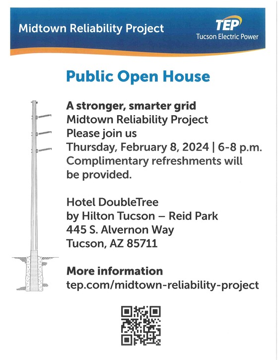 Flyer for TEP Public Open House