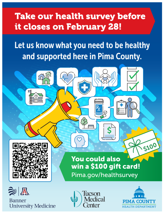 Pima County Health Survey flyer in english