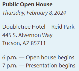 Public Open House for Feb 8, 2014 