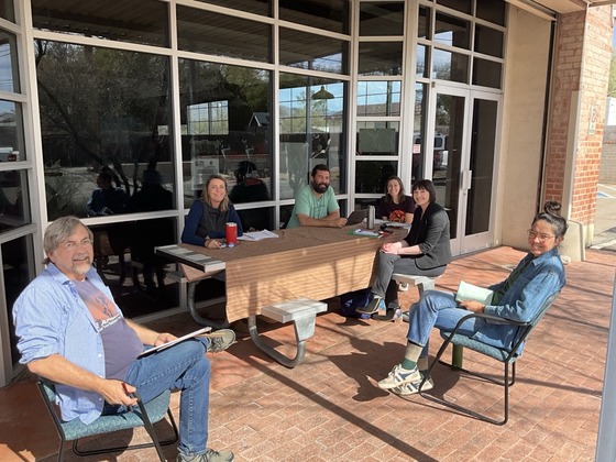 The Ward 3 Staff outside of the ward office with Sarah Launius