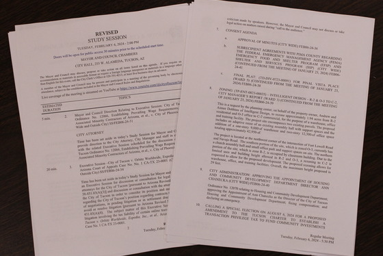 Photo of Agenda on February 06, 2024.