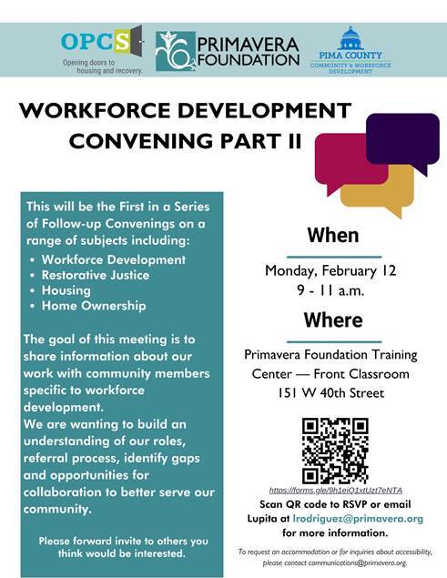 Flyer for Primavera Foundation Workforce Development