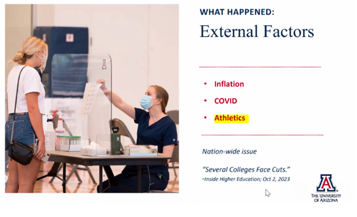 Slide showing that Athletics is clearly not 'external'