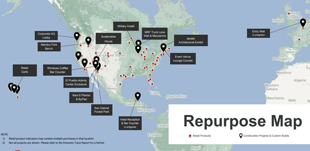 Map shows ByFusion projects in the United States and other countries 