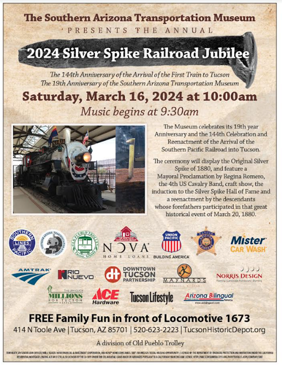 Flier of the 2024 silver spike Railroad Jubilee