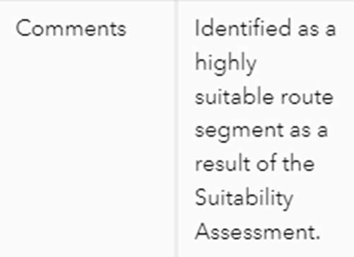 TEP map that shows project status and how it's being described