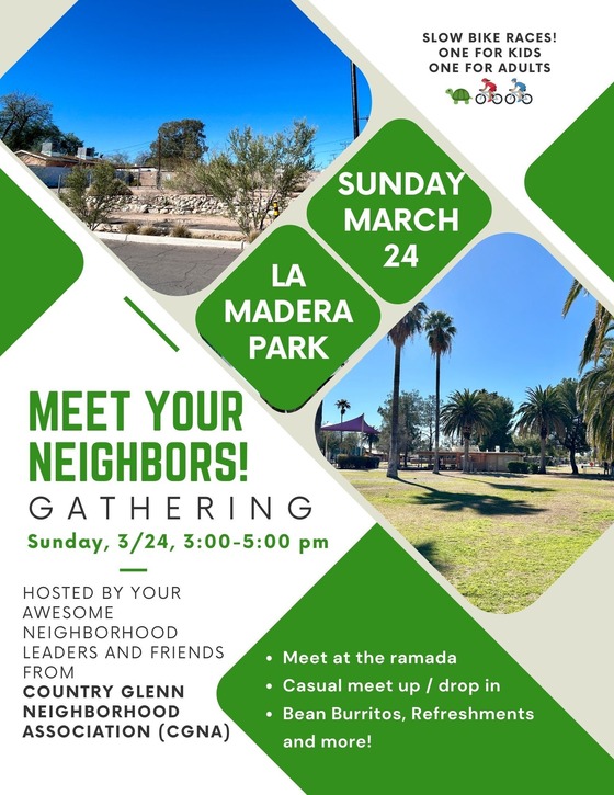 Flyer for Country Glenn Neighborhood association