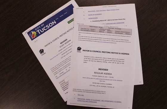 Photo of Agenda for 3/19/24