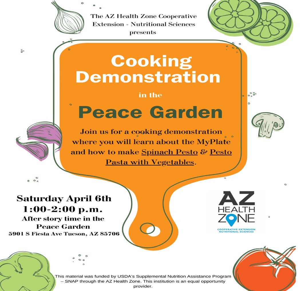Picture of Cooking Demonstration at the Peace Garden Flier