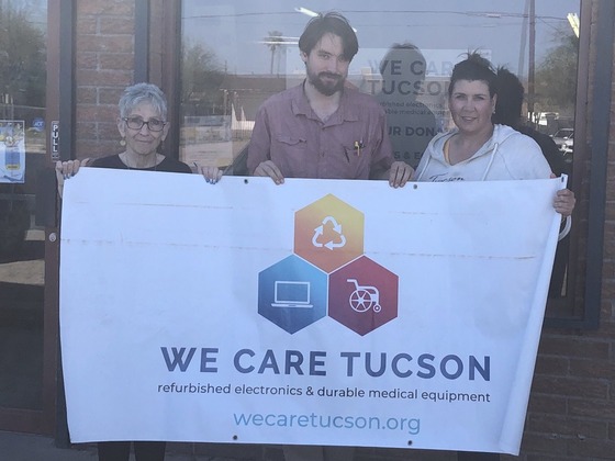 Photo of the We Care Team outside of the We Care Tucson store