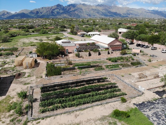 Aerial photo of the Native seeds facility.