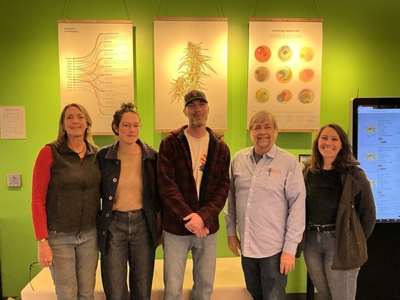 Photo of the Ward 3 team before they get a tour of a cannabis growing facility.