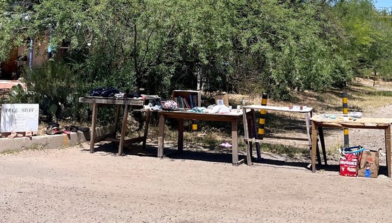 Photo of the Free Table on Spring street.