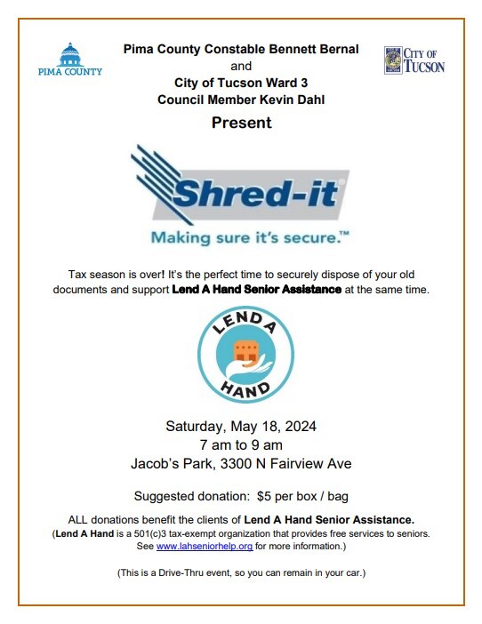 Flyer for Shred It program