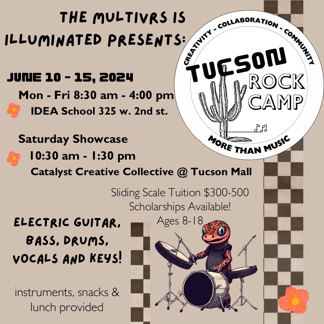 Flyer for Tucson Rock Camp