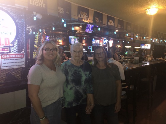 Photo of April, Nancy, and Jodi inside of Nancy's Boondocks.