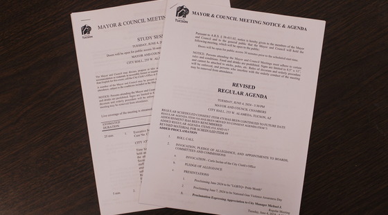 Photo of study session and City council Agenda for June 4.