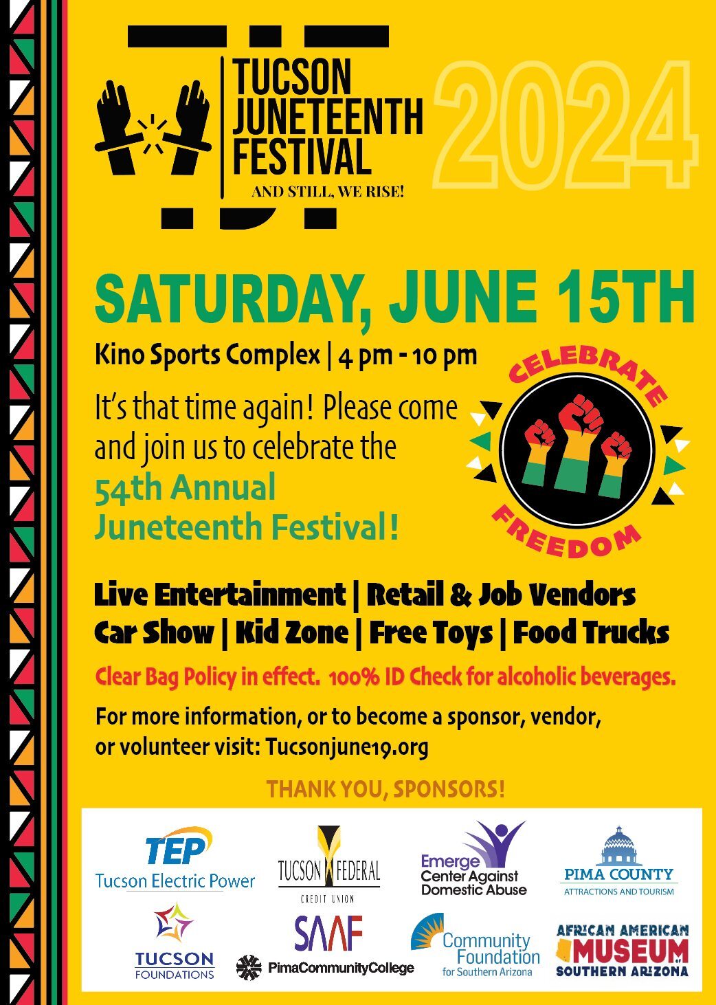 Graphic for Saturday Juneteenth Events 