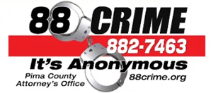 88 Crime logo 882-7463 It's Anonymous Pima Couny Attorney's Office 88crime.org