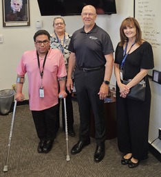 Photo of Mike Ortega with Ward 5 staff