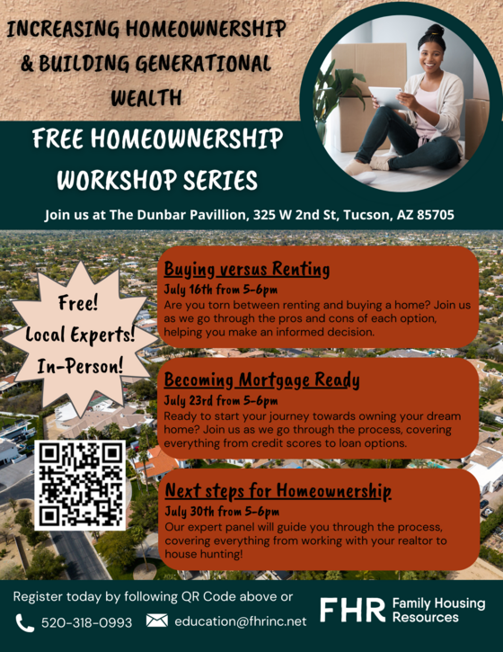 Graphic for Free In-Person Homeownership Workshop Series