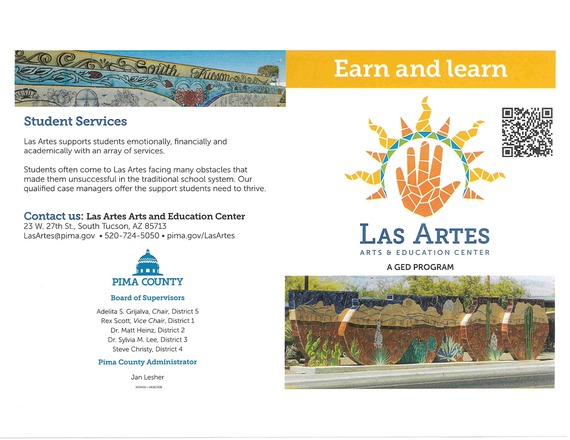Los Artes Flyer in English
