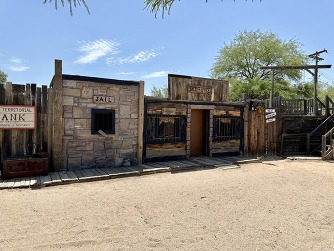 An image of another part of the Harker's property.  Looks like an old western town from the 1800's