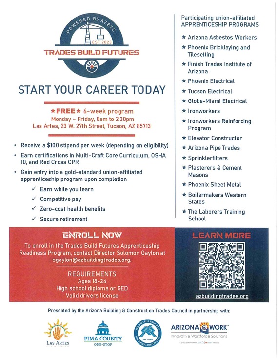 AZ Building and Trades Council Trades Build Futures flier