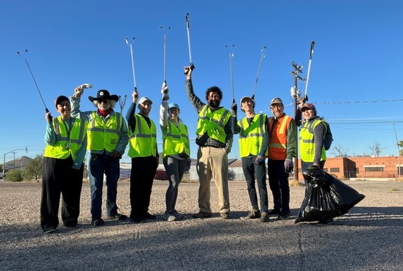 Photo of Ward 3 Staff and Community Residents Teaming Up to Clean Up.