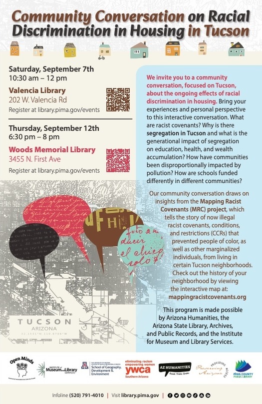 Flyer for Community Conversation on Racial Discrimination in Housing