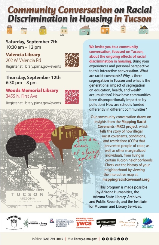 Flyer for Community Conversation on Racial Discrimination in Housing