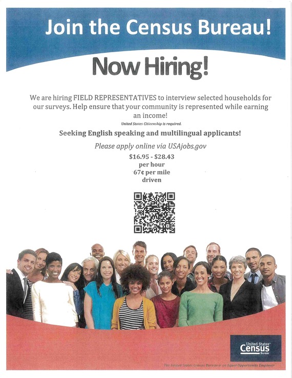PDF of the Census Bureau hiring flier https://www.census.gov/about/census-careers.html