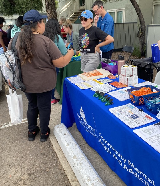 Photo of Pima County Health department at the resource fair.